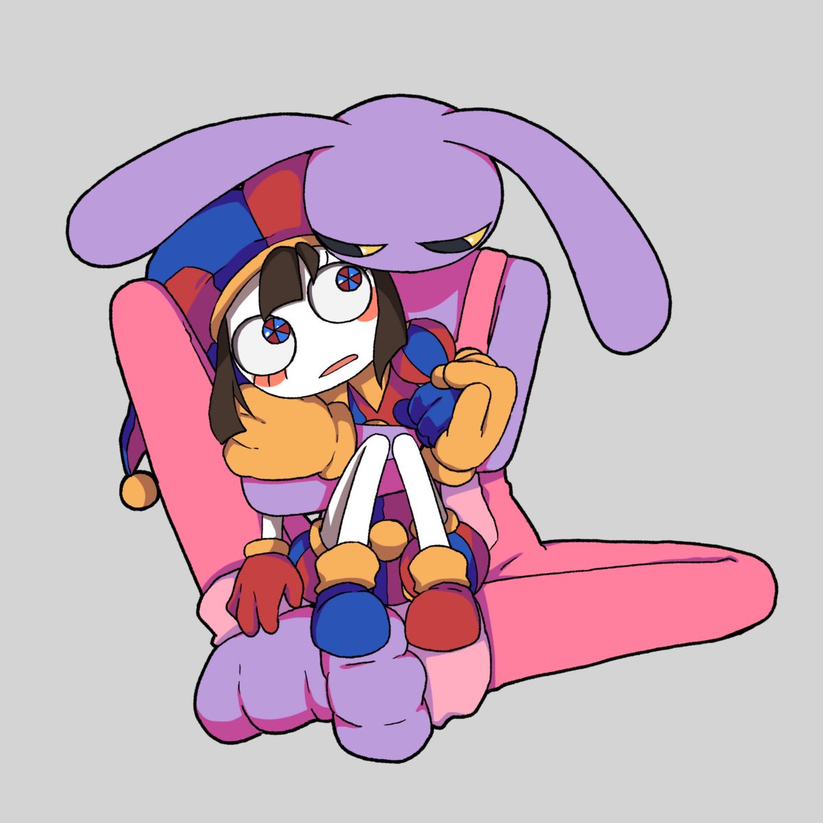 こっちゃ〜〜んページ RT @nekojarashi8515: ｷﾞｭ 🐰🤡 #jaxxpomni #tadc