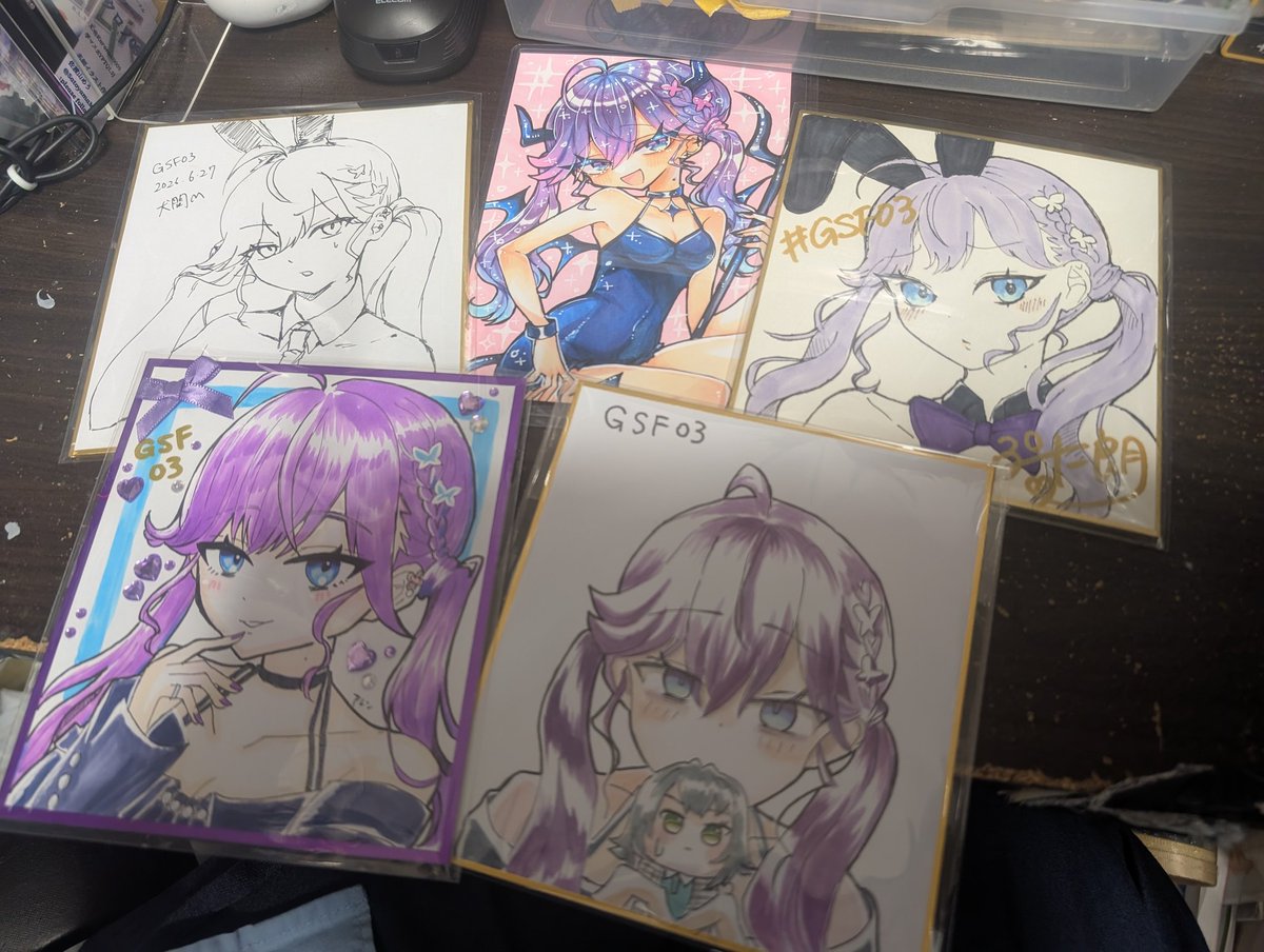 GSF03 そして！燐羽の直筆色紙たち！！ 神絵師様の色紙を手に入れたぞ
