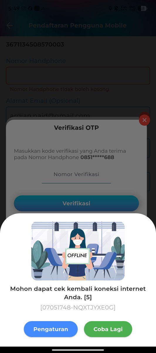 ardianiann's tweet photo. Ini kenapa aplikasi jkn kode otp gak diterima ada error kah @BPJSKesehatanRI https://t.co/jGVzESFlir