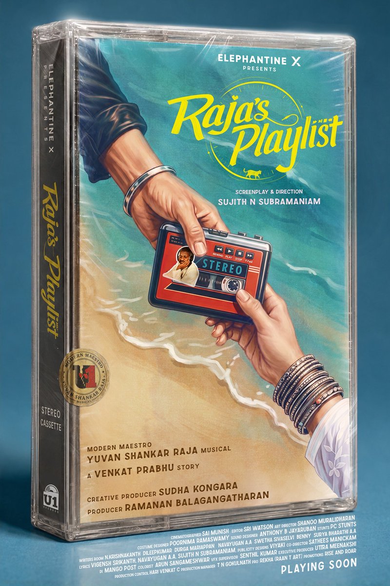 vp_offl's tweet photo. Very very Happy & Proud to introduce my cousin #Jaiyan as the lead of #RajasPlaylist, the very first production from #ElephantineX
Congratulations to #Ramanan brother on this exciting new venture. Wishing the entire team a successful and memorable journey ahead.
I'm equally happy to be a part of this project as the story writer and can't wait for all of you to experience what's in store.
Here's the official title reveal.
#RajasPlaylist #ElephantineX
@Ramanan_Ba @Jaiyan_official #SaiMunish @thisisysr
@sujithnofficial @olickalsona
@editorsriwat
@sudha_kongara @U1Records @ProRekha @riseandroar_inc @DirSat06 @Elephantinex