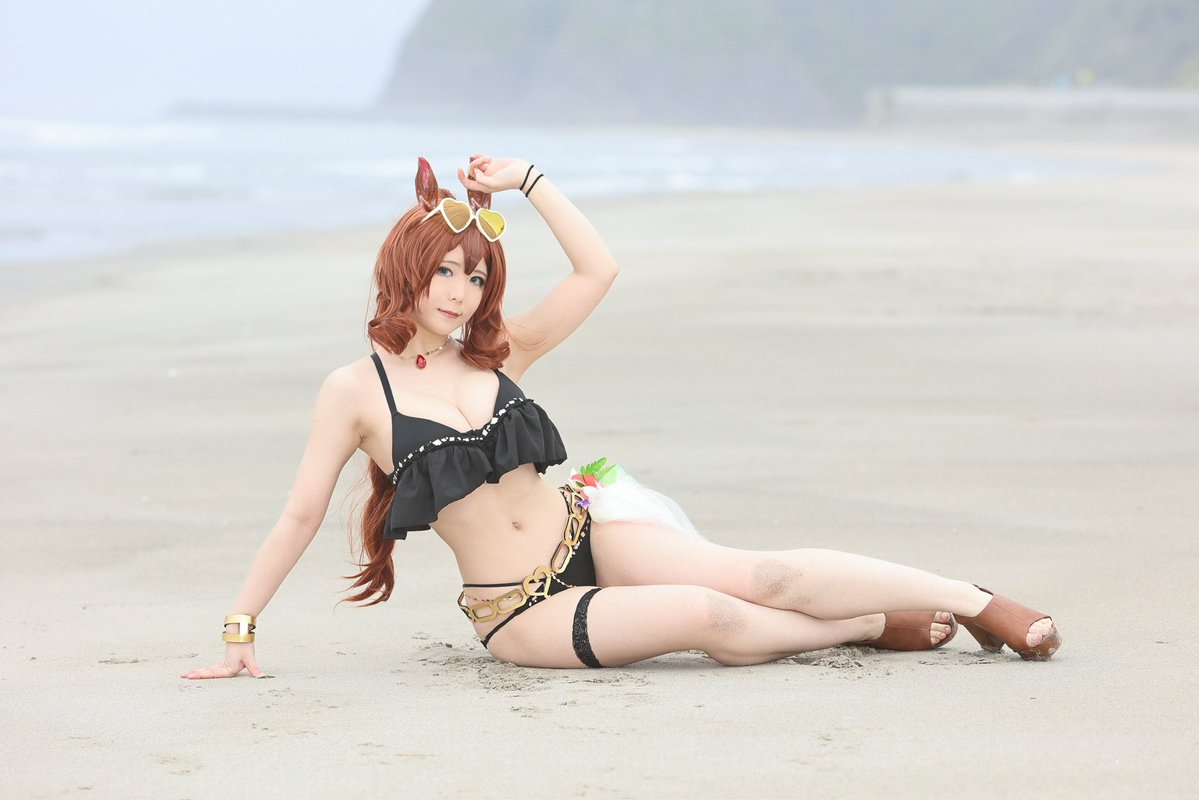 reya0901's tweet photo. マルゼンスキーの水着っていいよね……
夏のうちにまたコスプレできたらいいな✨️
 #ビキニの日
 #umamusume https://t.co/ovZGYagVnC