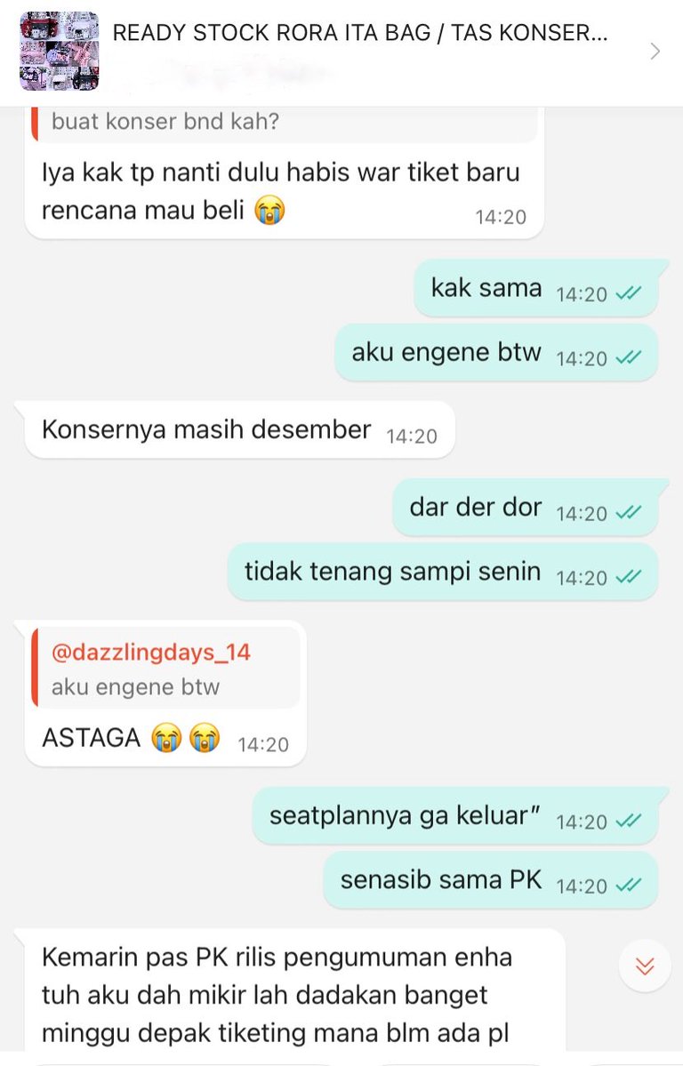 bluberiwinterrr's tweet photo. buyerku mau order tas konser kan, tapi jadinya malah kita berkeluh kesah 😭🫂 

onedoor 🤝 engene https://t.co/vlLGV9hG4R