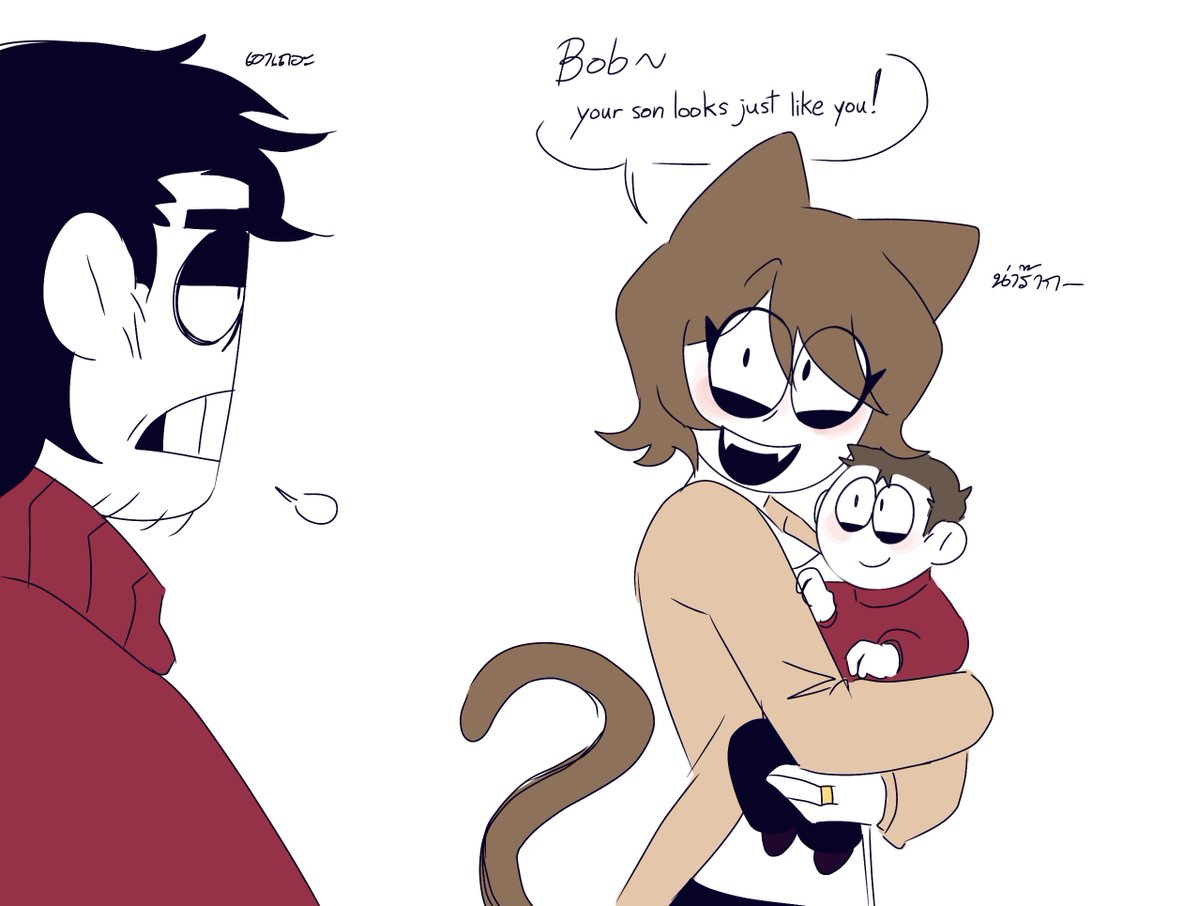 pggirl_th's tweet photo. Actually, Bob is waiting for him to grow up before he eats him—just kidding. haha Bob wouldn't do that...would he? (・・)

#spookymonth #spookymonthoc #bobvelseb https://t.co/4g4BHFW3uR
