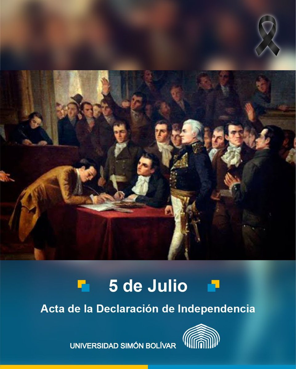 campusb's tweet photo. Día de la Declaración de la Independencia.

A 215 años de la firma del Acta de la Independencia, se recuerdan los valores civiles de los libertadores. En la USB, se mantiene viva esa herencia.

#campusb
#USBnoticias
#USBve 
#PrensaUSB https://t.co/qhSxltlS45