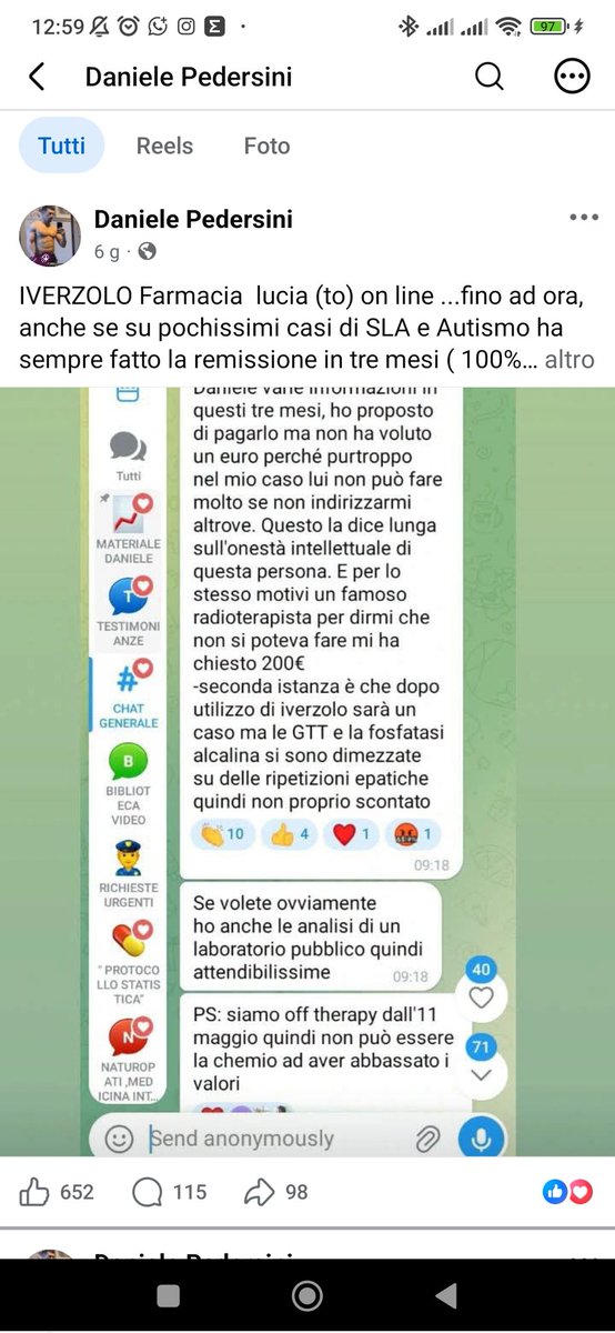 GiulioConte79's tweet photo. @Bluefidel47 @rcarangelo Con l'IVERZOLO sta avendo ottimi risultati sui casi di SLA e Autismo.😉 https://t.co/CSwa8hi2Vn