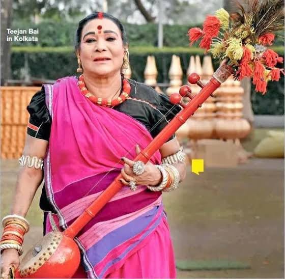 chitrap72832588's tweet photo. Heartbreaking News:
A legend of Pandavani and the iconic voice who took Chhattisgarh's rich cultural heritage to the global stage, Padma Vibhushan Dr. Teejan Bai, passed away early Sunday morning at AIIMS Raipur. Heartfelt tributes to the legendary artist. https://t.co/tpGzY1CeO5