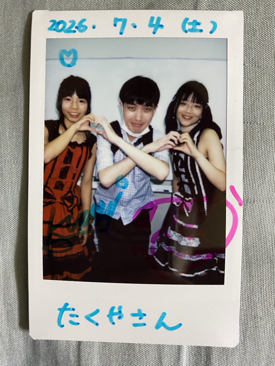 久しぶりに3Sチェキ撮った😁 #sanoブランドール #ののか #kurumi