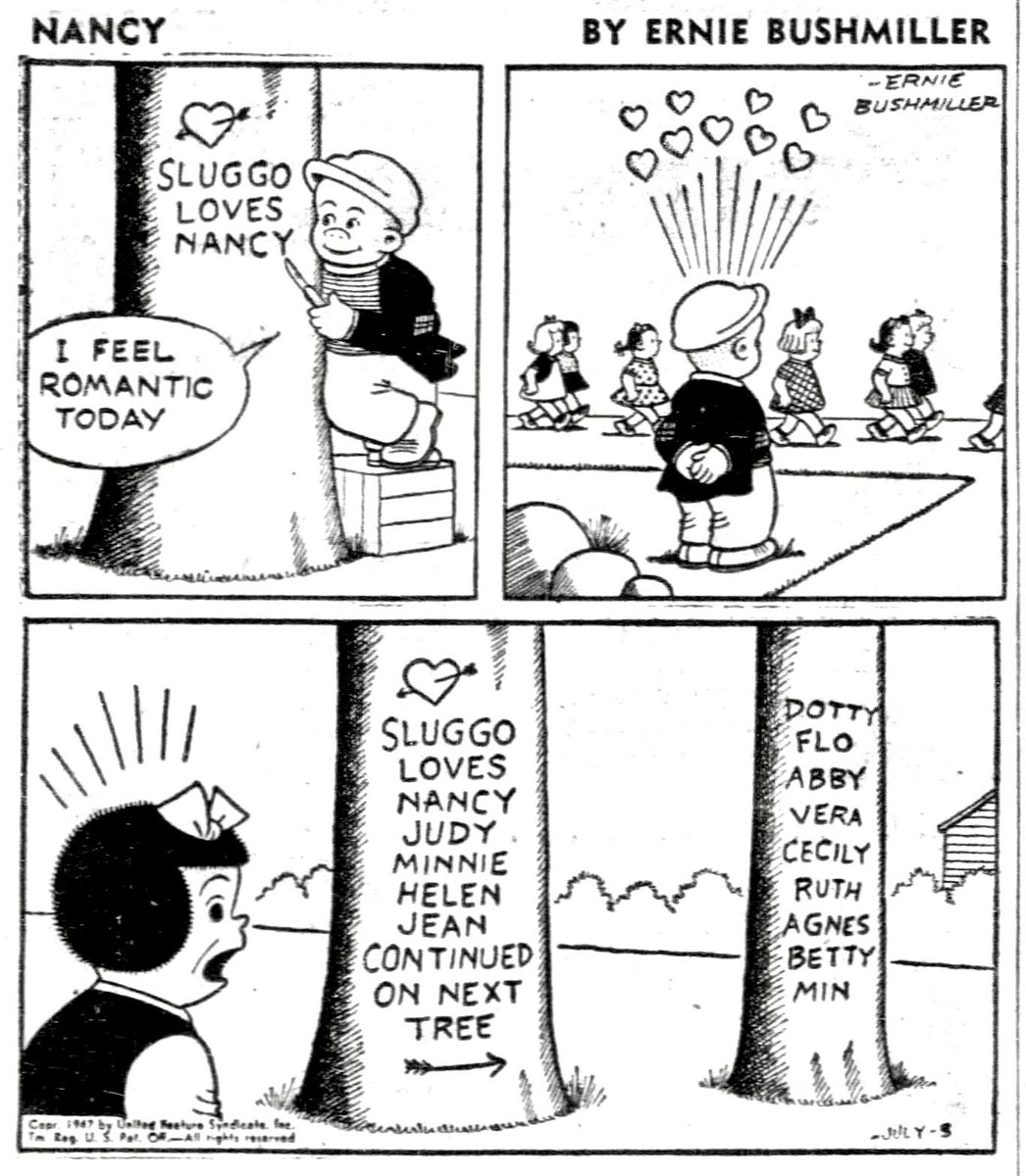 JohnnyCallicutt's tweet photo. Nancy By Ernie Bushmiller 
July 5,1947 https://t.co/lquvkv2aKX