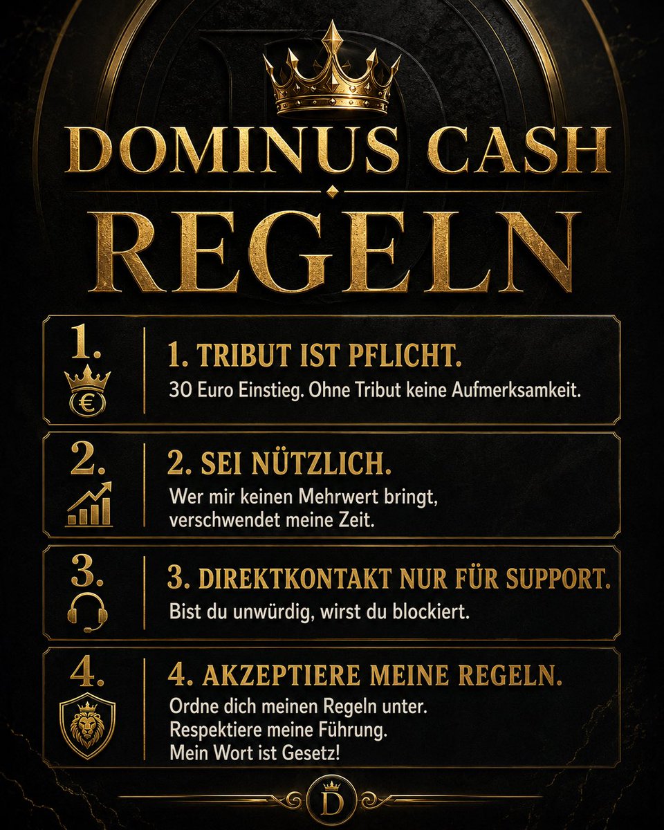 DominusCash's tweet photo. 5I<I4\/3 - du beugst dich meinen Regeln! Du gehorchst, du dienst, du existierst ausschließlich für mich – deinen Herrscher!

Finden wir heraus, ob du das Zeug dazu hast, mich zu befriedigen. Ich wage es stark zu bezweifeln… 😈😈😈 https://t.co/13sddivfZG