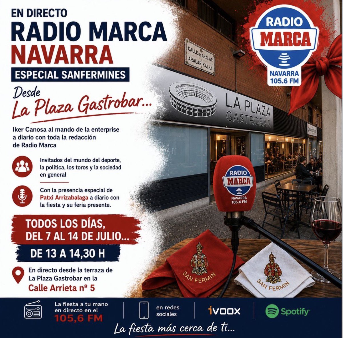 radiomarcanav's tweet photo. ¡Qué auténtico planazo tenemos para estos Sanfermines! https://t.co/83tnnrlWHT