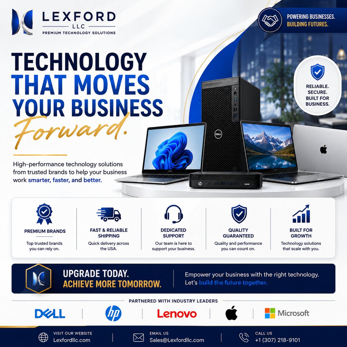 Lexfordllc's tweet photo. Technology that moves your business forward. 🚀
Reliable. Secure. Built for business.
Upgrade today. Achieve more tomorrow.
#LexFordLLC #BusinessTech #ITSolutions https://t.co/6GSZo2ErSA