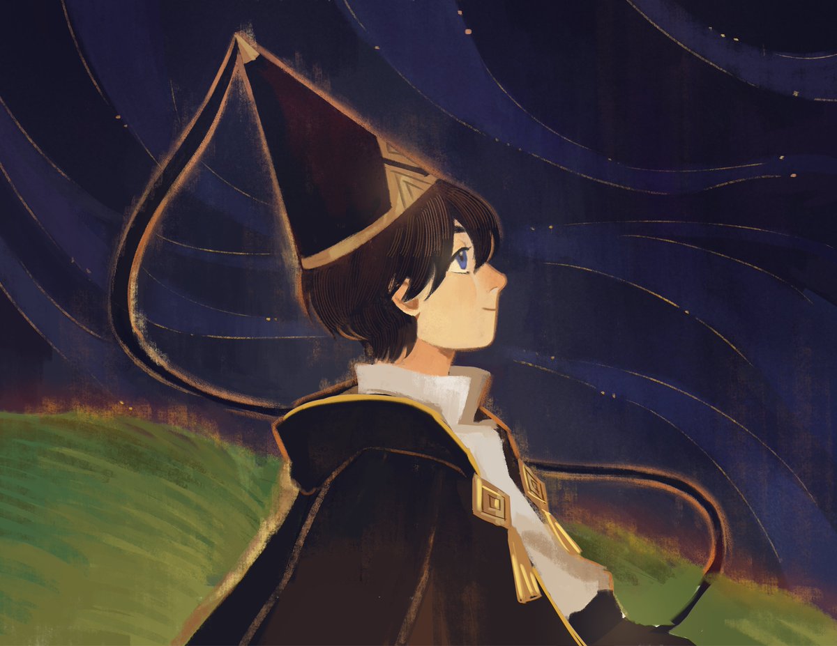 addison_zuze's tweet photo. Stargazing
#Olruggio #Qifrey #WitchHatAtelier https://t.co/Vsx9vxqLlJ