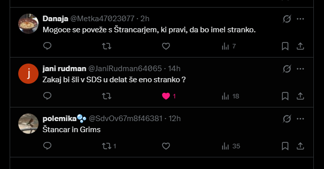 AlenKoman's tweet photo. Itak je vsem že jasno, da je to naslednji načrt.

Naredili so libdem satelit z Logarjem, zdaj bodo naredili kao "skrajno desni" satelit z Grimsom.

Ampak, NE SME BITI KATOLIŠKI!!!

Ker veste ... zadnjih 80 let nimamo več katolicizma v Sloveniji in nam ge odlično!

A veste, ker KATOLIŠKA stranka zapira ženske v kuhinjo!

Samo prava sekularna "identitarna" stranka bo zagotovila demografsko rast, brez da bi bile ženske "zaprte" v kuhinji! (Kako ... pa nihče čisto zares ne ve. Verjetno bo sam Grims s svojimi neonaciji začel rojevat?)