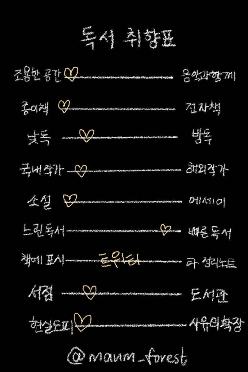 ripereading's tweet photo. 트친들의 취향도 궁금해용 https://t.co/ddk8S3QS7b