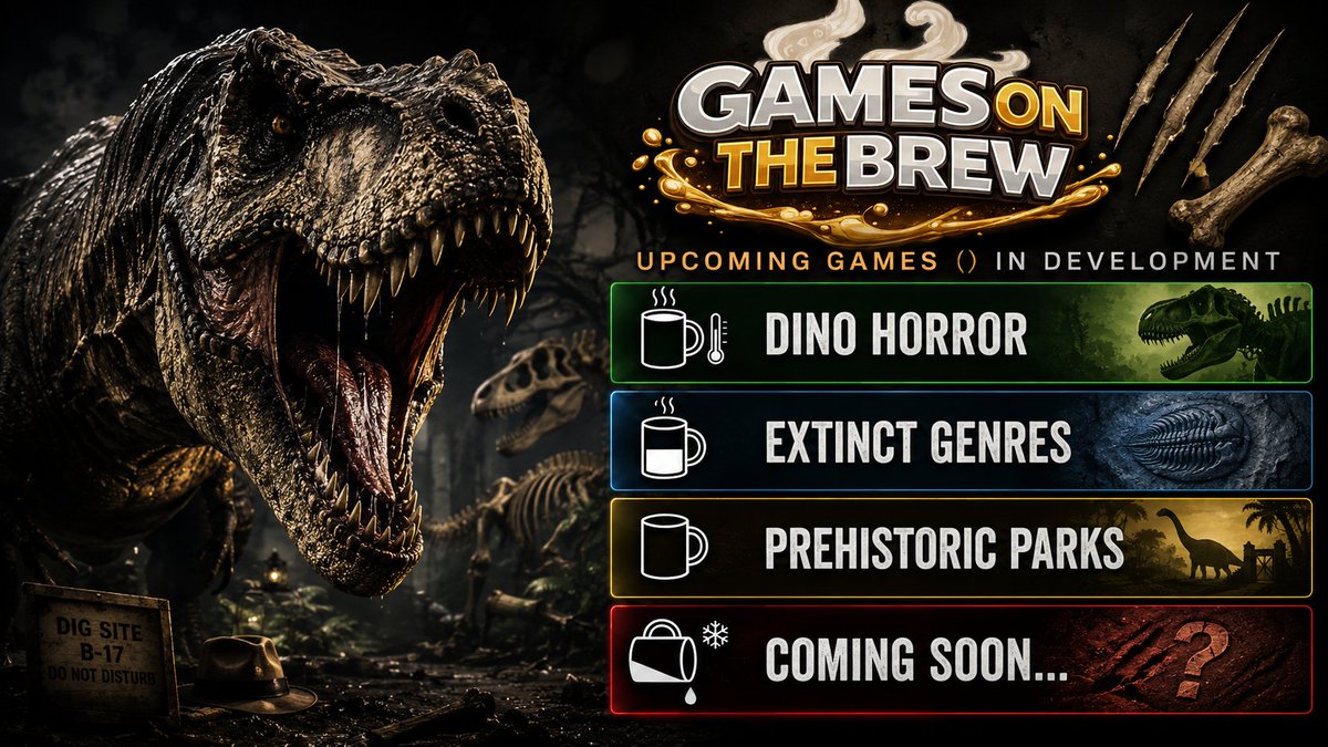 AlcognitoGame's tweet photo. Tonight 17:00 GMT

Episode 2 of Games On The Brew and we are highlighting some upcoming Dinosaur Games ☕

Check out YouTube - Alcognito ▶️ 

#UpcomingGames #indiegames #dinosaurgames #GamesOnTheBrew #Deathground #DExtinction #TheLostWild https://t.co/oQ66ylsqls