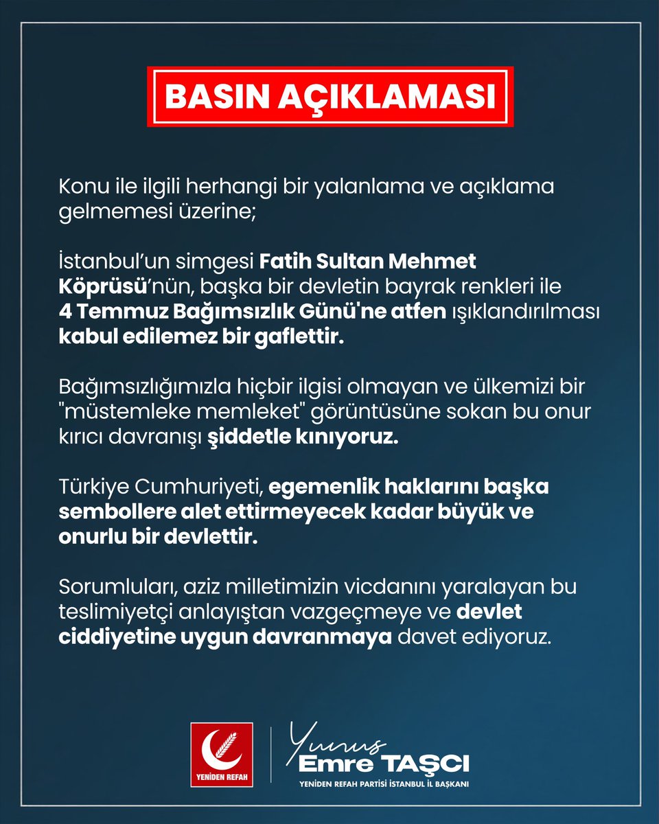 rpyemretasci's tweet photo. Müstemleke bir Türkiye’yi bu aziz millete kabullendiremezsiniz! 

Yeniden Büyük Türkiye, Milli Görüşçü Yeniden Refah Partili kadrolar eliyle mutlaka tesis edilecek. https://t.co/A879LLbUfV