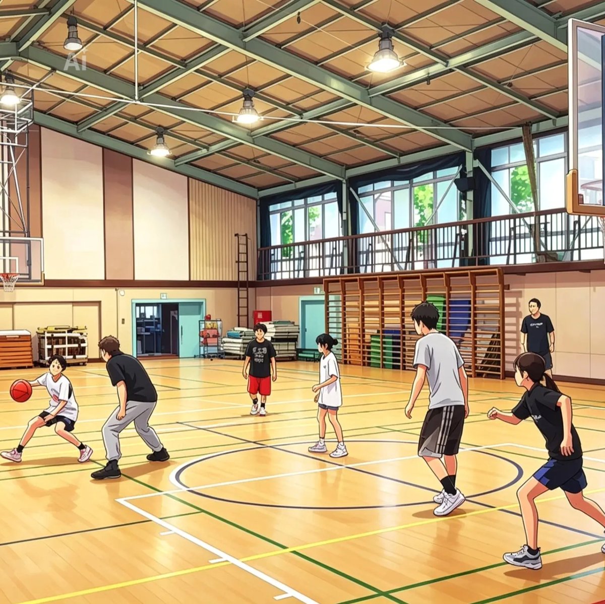 wbc_sendai's tweet photo. 代表の鈴木です。

昨日は午前に居住区の中学校の練習試合でハーフ×5、全て2POで吹かせてもらいました。
地区予選で涙を呑んだチームは早くも新体制で始動しています。

午後はミニバス。

延べ15名の皆さんに参加いただきました。
ゲームで現役ミニバス団員どうしのバチバチが面白かったですね!! https://t.co/G98w5fdS8j