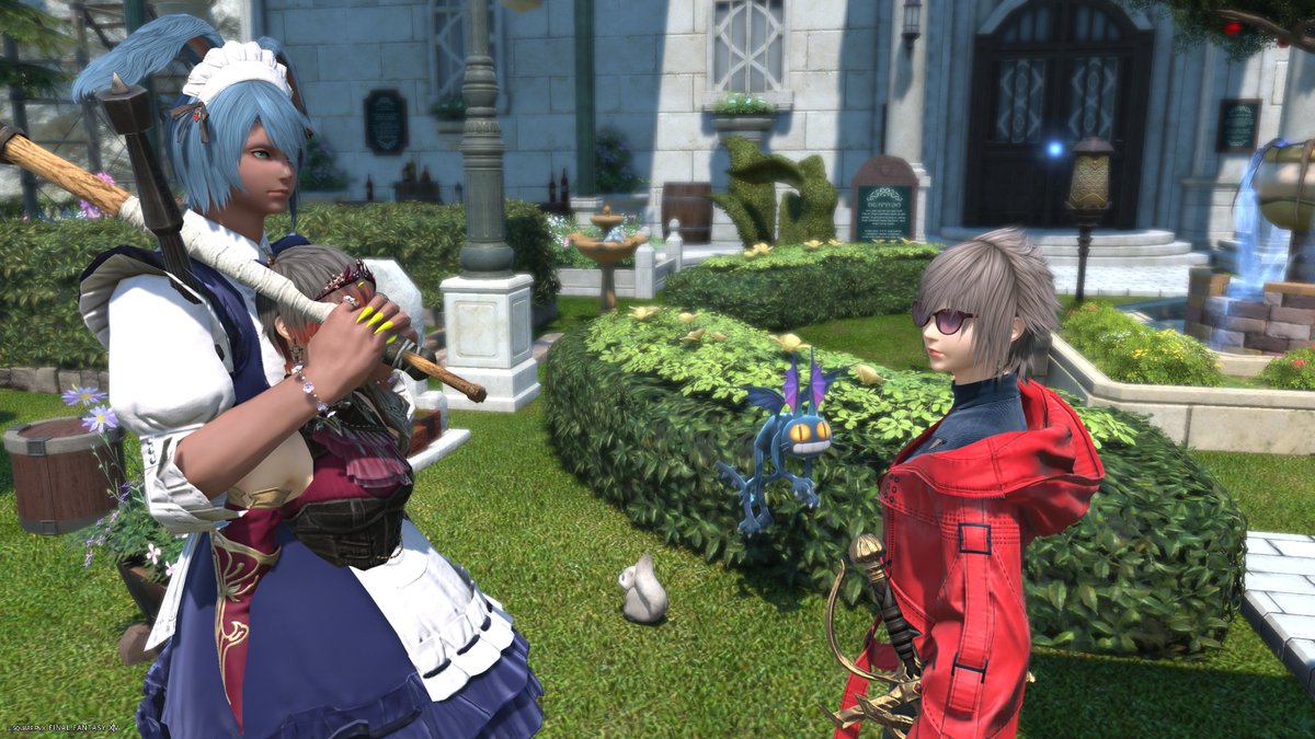 etealune's tweet photo. フレンドさんとルレ回して駄弁って、すんごい楽しかった！！ありがとう！！
帰り道、ギミック復習してる離席タンクペア盗撮してきた。家主埋めるスコップか、と…一人納得してお家に帰りました！ https://t.co/H3lmrr1oe3