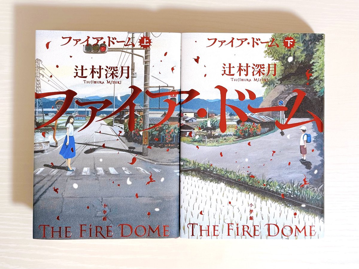 mshima_blue's tweet photo. ファイア・ドーム読み終わったーーー
めちゃくちゃ久しぶりにハードカバーを買った　赤い箔押しになってて装丁すごい

リアリティがあって引き込まれる分、そこから受けるしんどさも大きいし重くて、辻村先生の人物描写はやっぱりすごいなーーと思った https://t.co/yWFGgupyZu