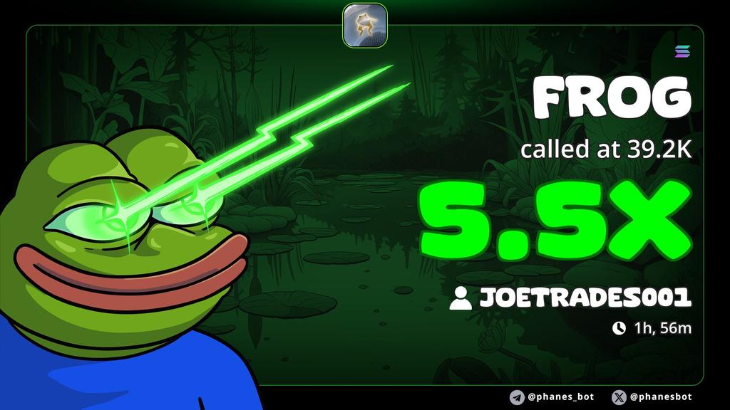 joezyverse's tweet photo. I'm a bullish on $frog
I'm in at 39k currently 
5x on my private 
Let's take this to mills

5XFYxNg16y2KmEZLARWCCktuiA5QGD8ihJXu5xHapump https://t.co/Mt8KxWJBJ5