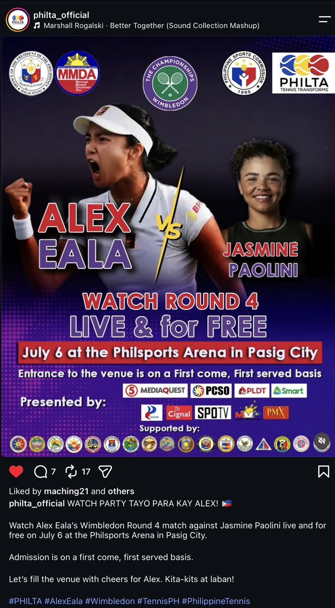 michnochill's tweet photo. ALEX EALA WATCH PARTY 🤩

So happy to see the 🇵🇭 government hosting watch parties for tennis. 🫶🏻 https://t.co/ppBPEFP9e5