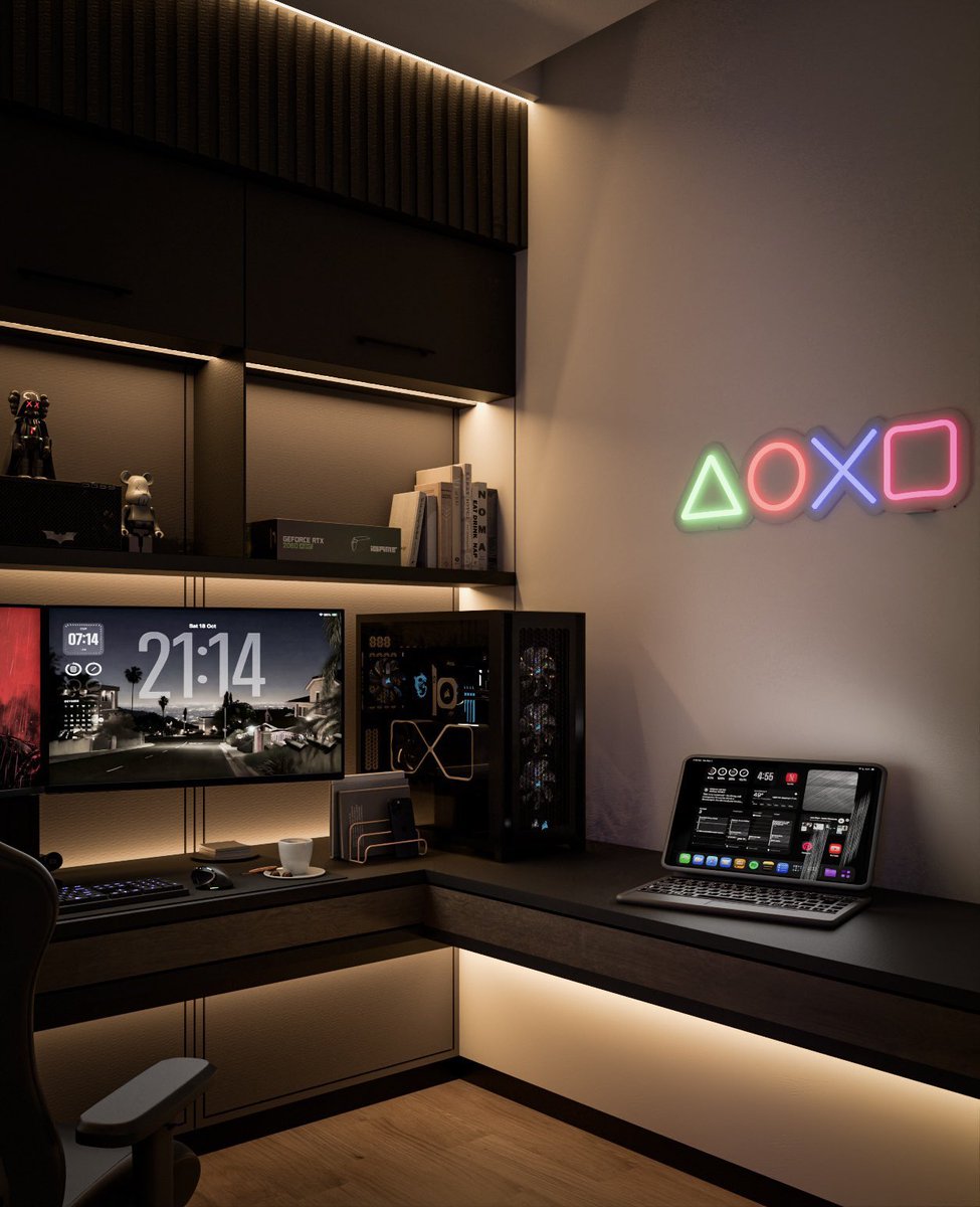 sa_arch2's tweet photo. من اعمالنا الاخيرة في تصميم غرفة لرواد الـ ( Gaming ) بي سي سيت أب 

الرياض - SA Studio 
7,5 م 

تصميم مثالي يعيشك تجربة مختلفة وجو مختلف بتوزيع انارة مدروس يتوافق مع وظيفة المكان .

#تصميم_داخلي https://t.co/PKQmqk8hhm
