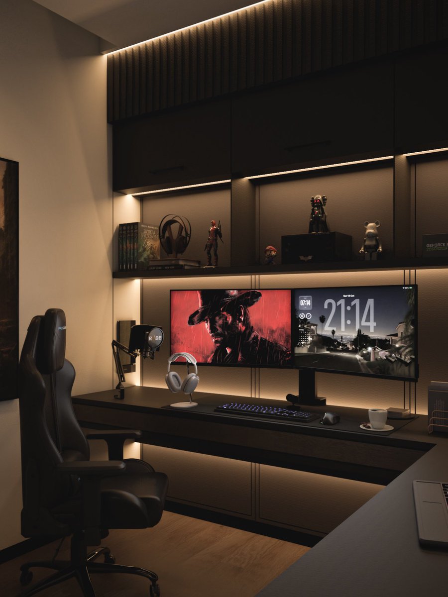 sa_arch2's tweet photo. من اعمالنا الاخيرة في تصميم غرفة لرواد الـ ( Gaming ) بي سي سيت أب 

الرياض - SA Studio 
7,5 م 

تصميم مثالي يعيشك تجربة مختلفة وجو مختلف بتوزيع انارة مدروس يتوافق مع وظيفة المكان .

#تصميم_داخلي https://t.co/PKQmqk8hhm