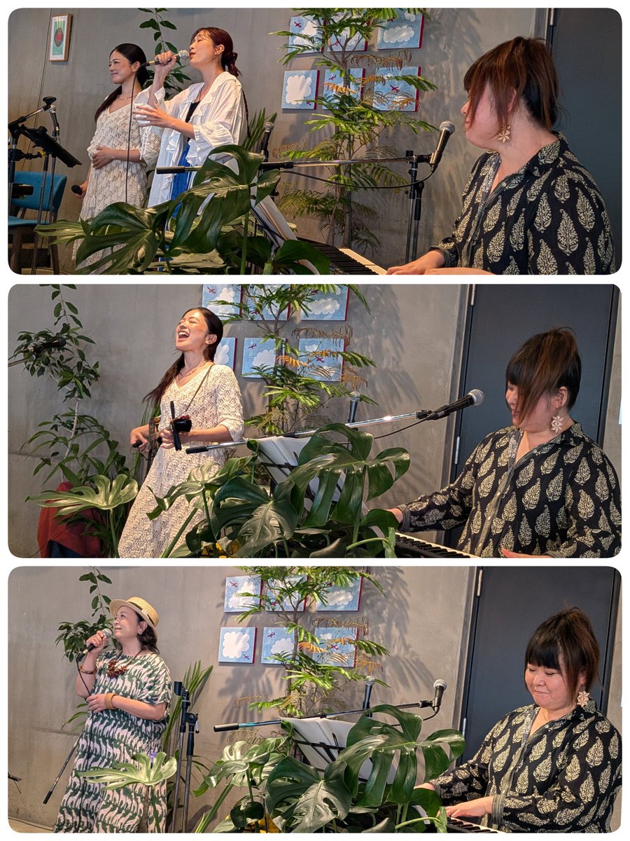 Gannco's tweet photo. 花田えみ音楽博覧会2026
-HANA＊HAKU birthday special at BIWAKO-
＠ 大津 THE CALENDAR
花田えみ(pf,org,vo)
大山百合香・和紗(vo)
飛び入り？ ユキナ・勝見智子[fr.天然デンネンズ](vo)
Yammy*はお休み、それでも豪華な歌姫たち。豪華な時間、楽しんだ。
えみちゃん誕生日おめでとう〜
また来年も… https://t.co/roAoigK47c