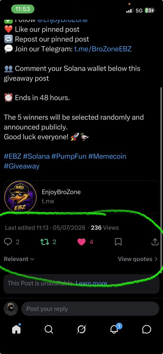 vik_toreth01's tweet photo. @EnjoyBroZone All done ✅🫡

Here’s my wallet addy:

2Qp92NVgc1kbyhkgTBnDEHLw5d7smDweeqep6MZLzLQP

Tagging some friends:
@JulianDeFi0 
@johnray123401 
@Max_well60 
@CryptoFX23 
@FerreWeb3
@EnjoyBroZone https://t.co/ORc60l0bP4