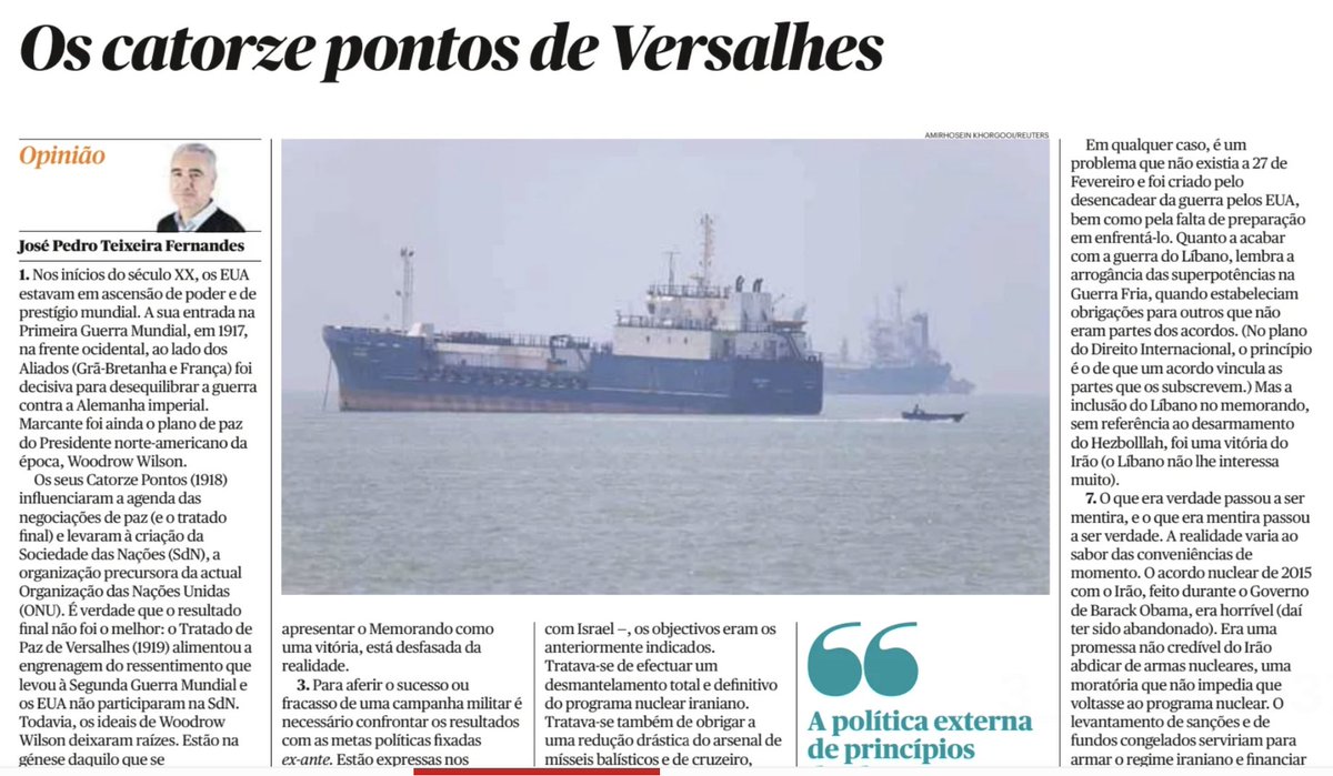 JPTFe's tweet photo. «Os catorze pon­tos de Ver­sa­lhes» In Público, 5 / Jul / 2026, p. 19 https://t.co/mnSEf2Vv0w https://t.co/RmcUwNg4Wt