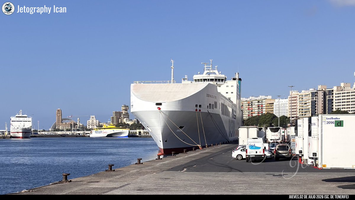 jetographyican's tweet photo. 📍 Puerto de Santa Cruz de Tenerife
🚢 Josefina de la Torre – Baleària
Primera visita de este buque a Santa Cruz de Tenerife. Un estreno que no quise dejar pasar y que pude fotografiar desde el puerto. 📸
#ShipSpotting #Baleària #SantaCruzDeTenerife #JetographyIcan https://t.co/AIuV1glR7J