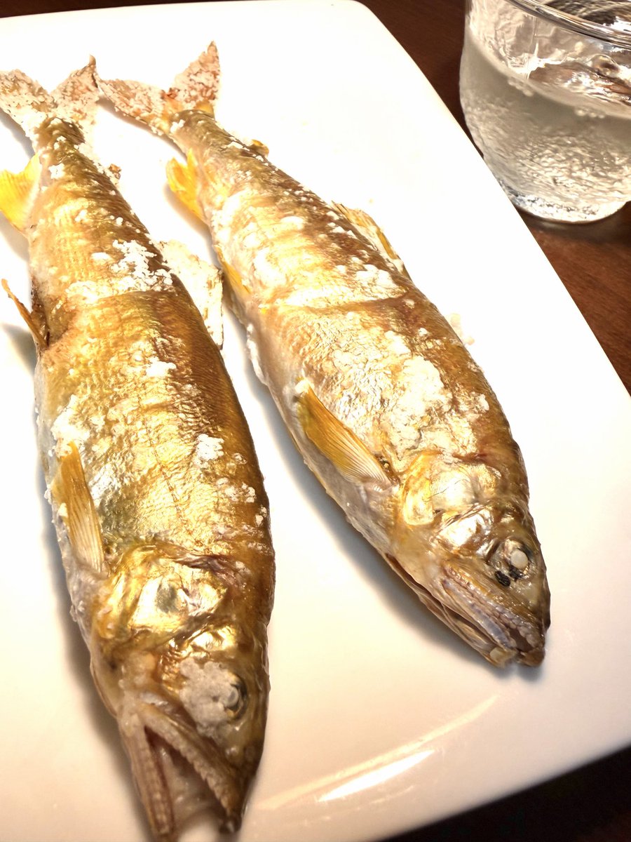 isashinichi's tweet photo. 今夜、作ったのは、

アボカドとトマトのブルスケッタ
サーモンのクリーム煮

でも、パパはどうしても、
3割引の鮎を焼きたくて。。。 https://t.co/XAfmtToLxW