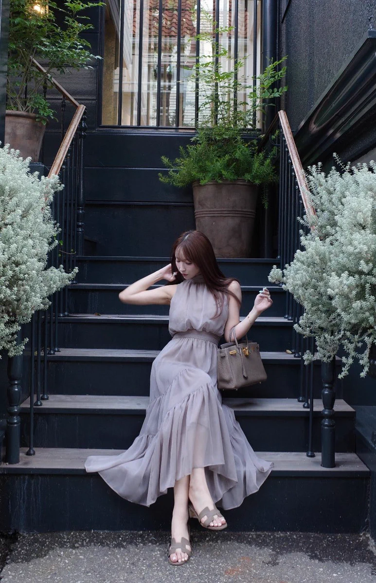 ミストレアス　Sheer Shiny Gather Tiered Dress MISTREASS（ミストレアス） on X: 