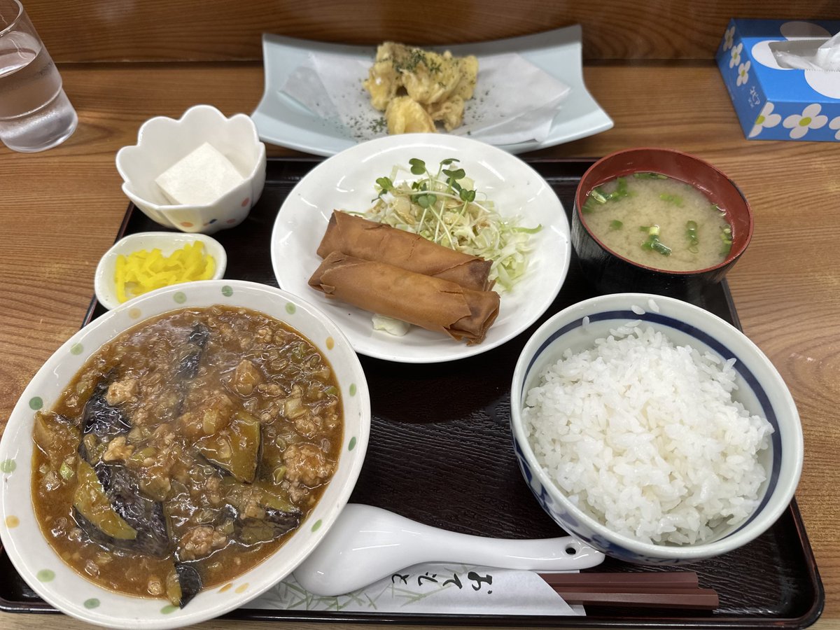 tonbo_cc's tweet photo. 麻婆茄子定食うまうま～(≧∇≦)

#相互フォロー https://t.co/58GblaSJAI
