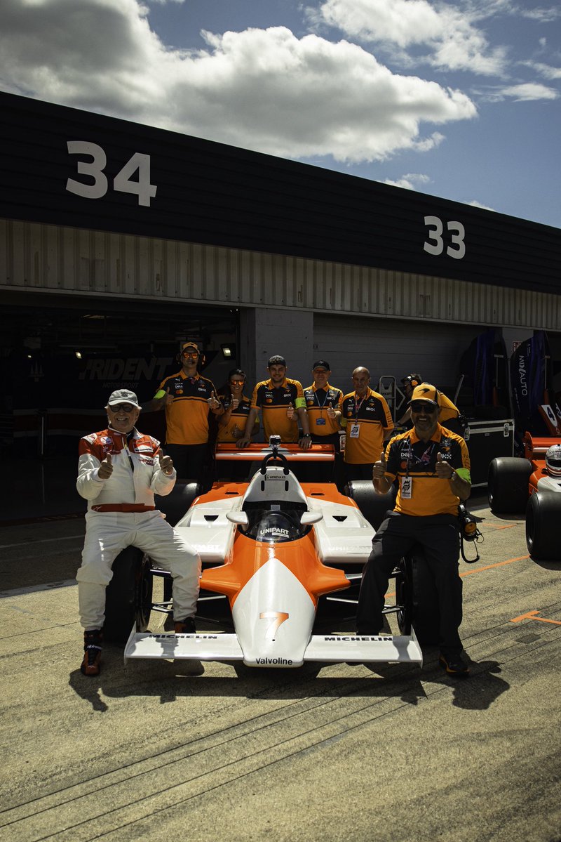 McLarenF1's tweet photo. Run it back to the 1981 home race win ⏰⏪

John Watson takes the MP4/1 for a demo run around the Silverstone track 🤩

#McLarenF1 | #SparkWhatsNext | #BritishGP 🇬🇧 https://t.co/YQKfYgFyjz
