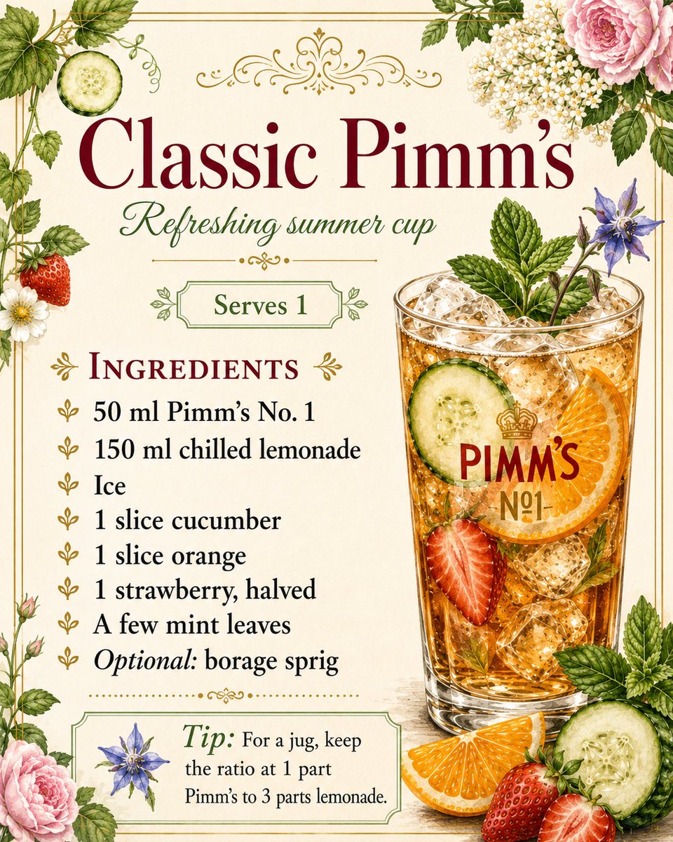 molmutius's tweet photo. SCANDAL!

About 345,00 glasses of Pimm's will be consumed at Wimbledon this year! A classic English tradition?

NO! They are NOT drinking the same drink as when Fred Perry won the championship. All major British lemonade brands now contain disgusting sweeteners!

#WeWantProperPop https://t.co/8WVOz0F60Q