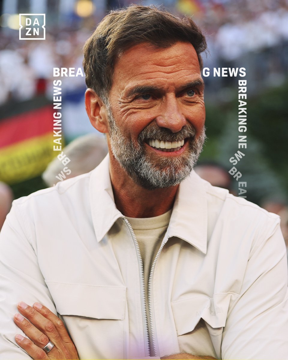DAZNFootball's tweet photo. 👀 Germany's new head coach will be Jürgen Klopp 🇩🇪

via @FabrizioRomano 

#InternationalFootball https://t.co/r1cFTk3TnU
