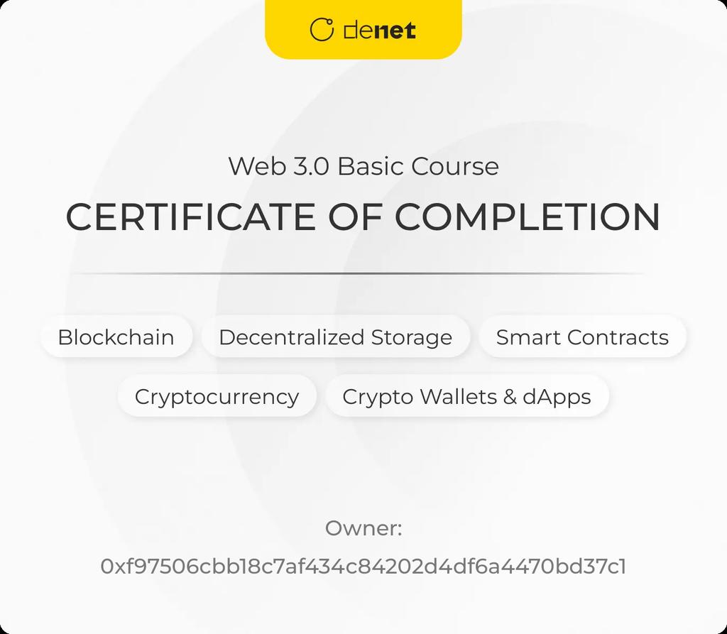 zeeshanonchain's tweet photo. 🎓 Finished the Web 3.0 Basic Course with DeNet!

Now I’m a certified user and have confirmed my role in the DeNet ecosystem. This gives me direct access to new opportunities and eligibility for the Main Airdrop.

Join me:  https://t.co/OOPS9FLmhn https://t.co/BZH9GAuPmt