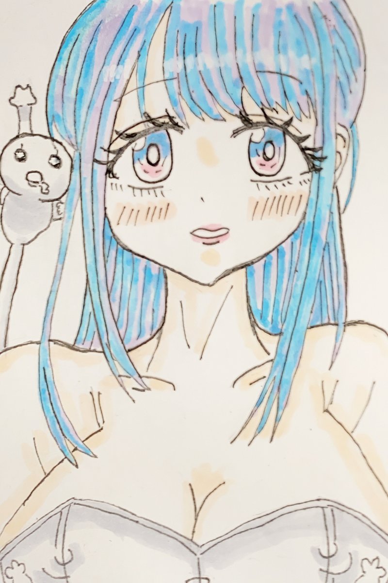 altria98's tweet photo. #愛の流星カウーパ4
推しのしずくちゃんを描きました
パパの誕プレ購入デート回に
二人っきりのフィルム上映回
まだ他ヒロイン達より互いのことが分かっていない状態だけど
ここから仲が深まっていくと予想します
次巻に続く水着回楽しみです https://t.co/5DEMQBHPSk