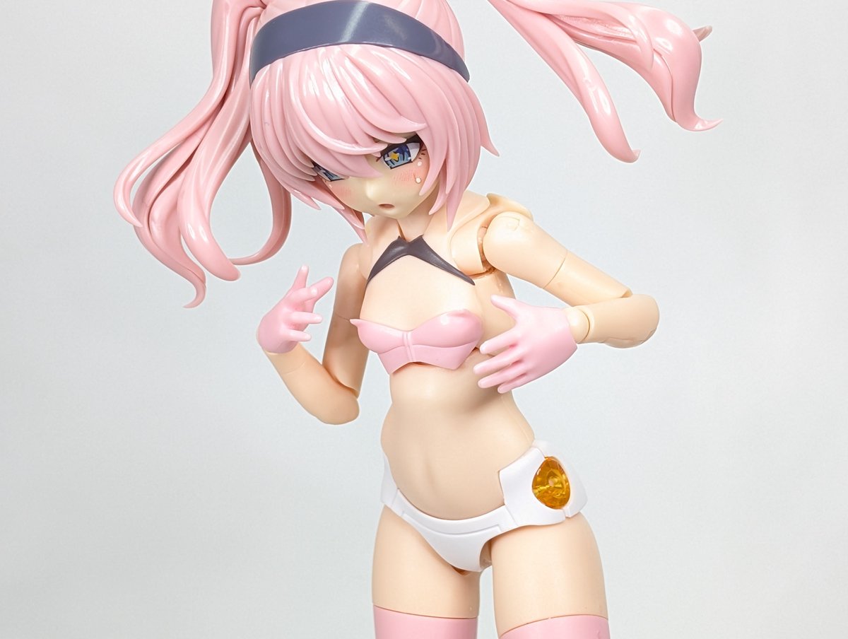 taokakameo's tweet photo. うちの淫メスガキデバイスわりとまとまってきた。
胸パーツの青を塗り替えて色味を統一しつつ、フェイスパーツを少し弄って焦り顔を作成。 https://t.co/qPUPdfYPUO