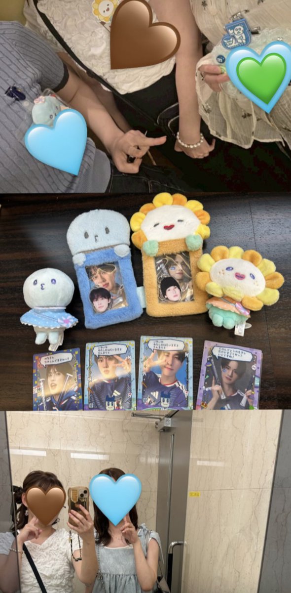 or101jam's tweet photo. 今日1日ずっと一緒にいてくれたきりんちゃんまこちゃんあーなちゃんありがとうございました💚🩵ちーやんあやぴちゃんとも一緒並んだり終わった直後に話せたり楽しかった🤎🤍 https://t.co/5n5IrVJTsO