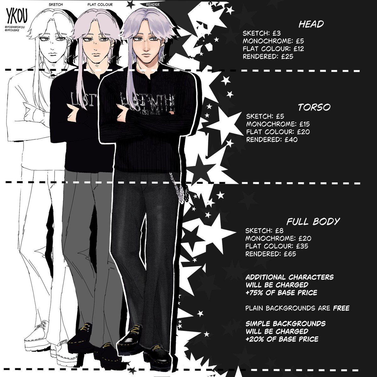 YoshiroKou's tweet photo. Commissions are OPEN!
DM me if you are interested ☆
Examples in thread below

#commissionsopen #commissionsheet #comms https://t.co/x8wkOVbEkE