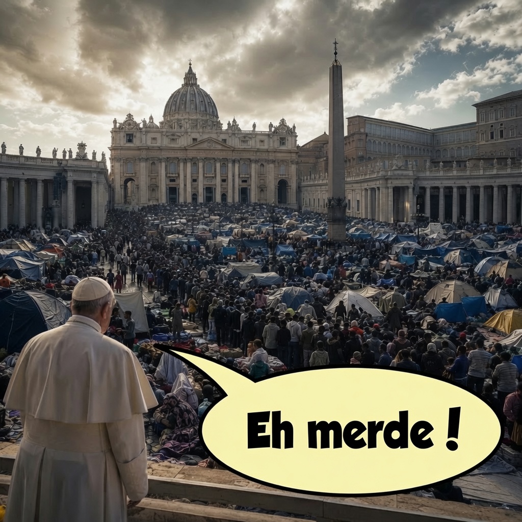 WokeAreDumb's tweet photo. Les migrants ont entendu le message du pape Léon XIV :
« Il faut accueillir tous les migrants ! »
De fait... ils sont bien arrivés au vatican… 😬⛺️🇻🇦 https://t.co/6MMUyWaHyS