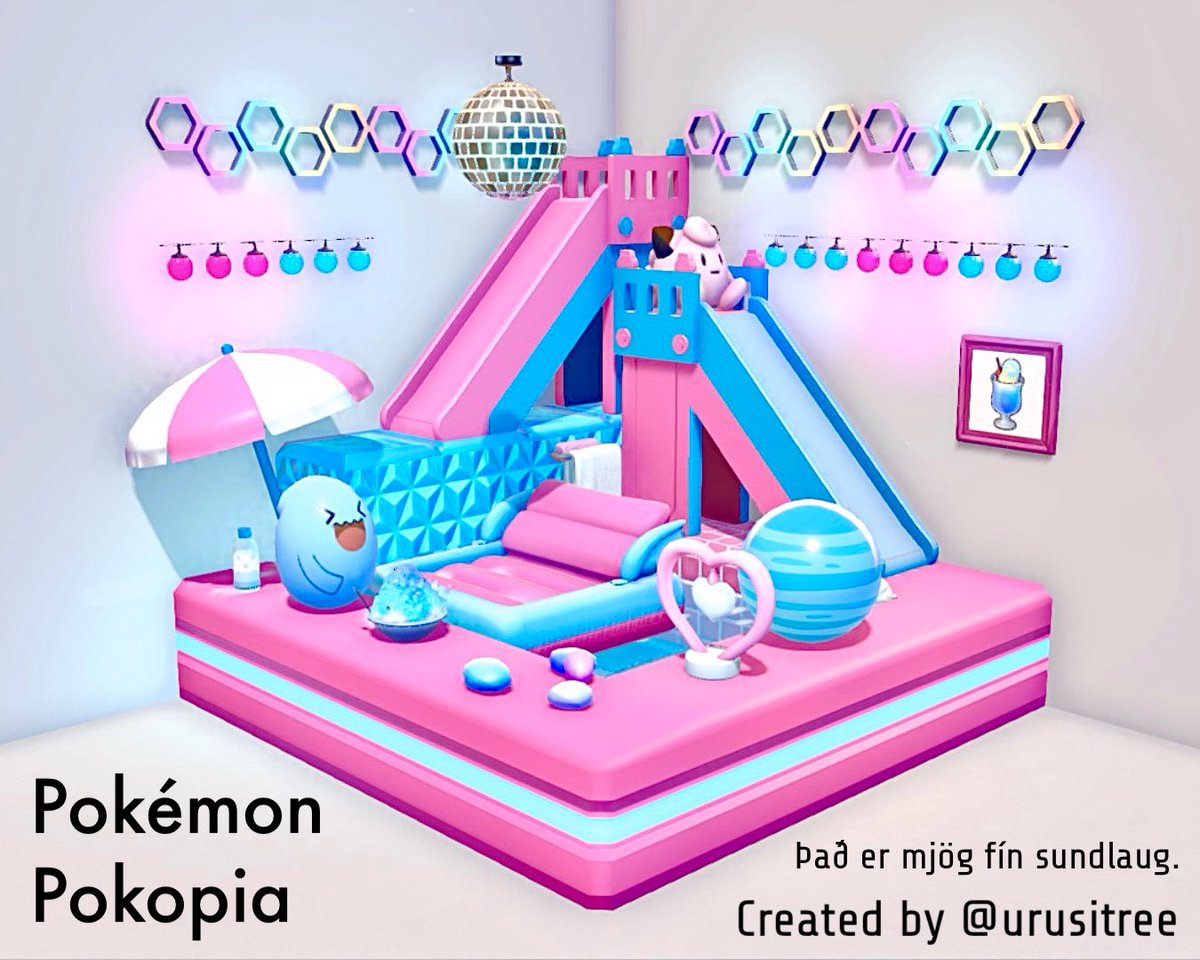 urusitree's tweet photo. 5×5×5クリエイト
　
サイケデリックプール
　
Psychedelic indoor pool
　
#ぽこポケ555             
#PokemonPokopia  #pokopia
#ぽこあポケモン #ぽこポケ https://t.co/FgftseYYYs