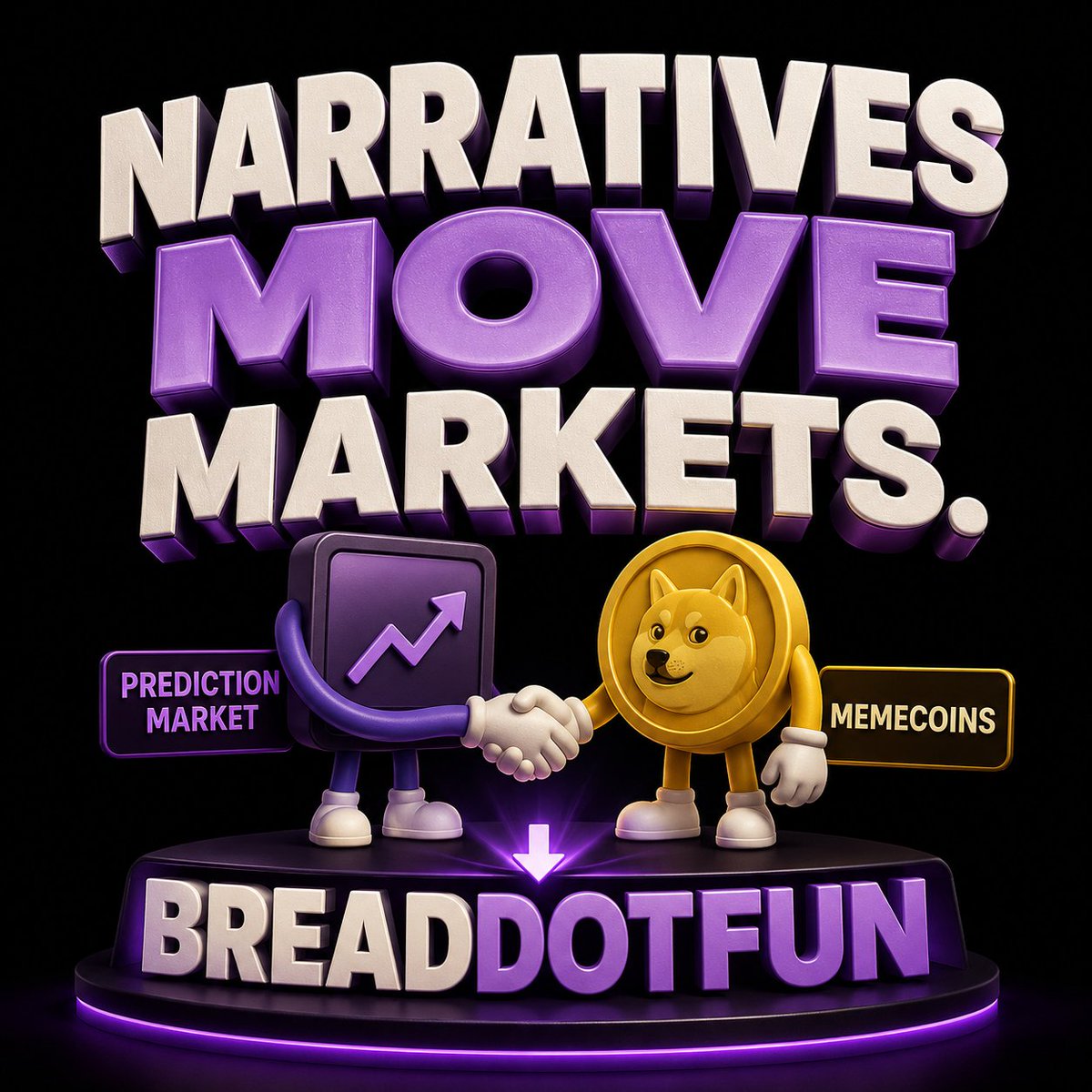 TheHumbleSir1's tweet photo. I want to talk about https://t.co/e2gTt42IpH .... AGAIN!

Why not it's good tech.

On my last post where I talked about When Bread introduced a prediction terminal, 

so many people asked me:

Why would a launchpad build this?

I tried my best to answer so I decided to make a post about it

The obvious answer is features.

The better answer is narratives.

Prediction markets and memecoins may look like different worlds, but they're driven by the same thing: collective belief.

One market asks, "What do people think will happen?"

The other asks, "What story are people paying attention to?"

Different markets.

Same source of momentum.

That's why Bread's direction is interesting to me. It's not just adding another product. It's building around how narratives emerge, evolve, and influence onchain activity.

Whether you're following an event, watching a trend unfold, or exploring a new launch, context matters.

And that's exactly what Bread keeps emphasizing:

Market context, not advice. 

Stay steamy.