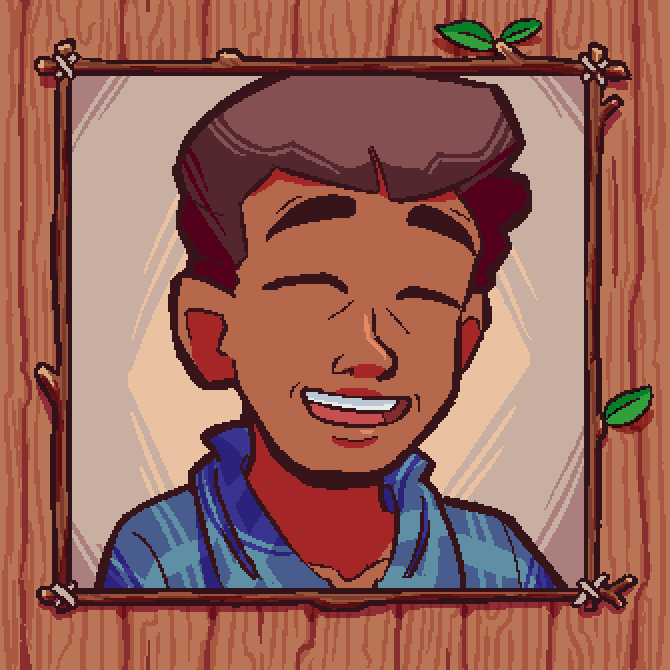duruznik's tweet photo. Next we have our resident scientist (and winner of Stardew Valley's best dad award) Demetrius! https://t.co/d46UBUPnQz