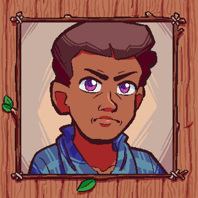 duruznik's tweet photo. Next we have our resident scientist (and winner of Stardew Valley's best dad award) Demetrius! https://t.co/d46UBUPnQz