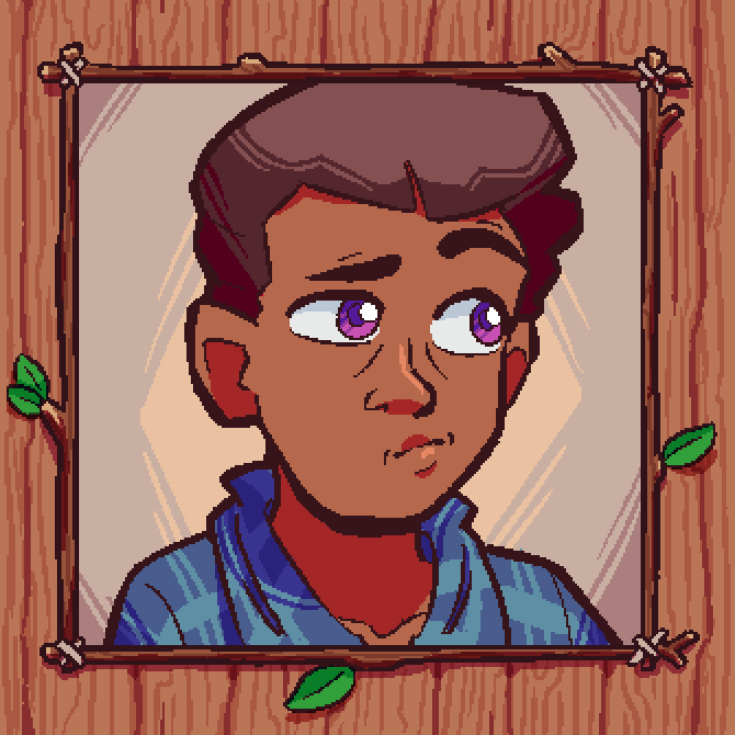 duruznik's tweet photo. Next we have our resident scientist (and winner of Stardew Valley's best dad award) Demetrius! https://t.co/d46UBUPnQz