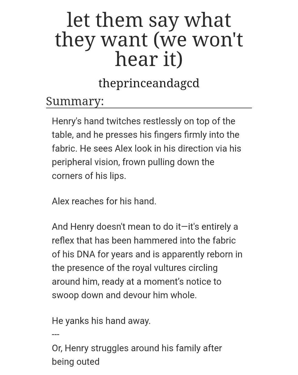 estr19's tweet photo. π let them say what they want (we won't hear it)
βοΈ @princeandagcd
π 4.5K π T
π book post-canon, light angst, happy ending
π https://t.co/FItgEB31Ee
π·οΈ #RWRB #RWRBMovie #FirstPrince #RWRBficrec #FirstPrincefic #RWRBfic https://t.co/FuhF2SuMg6