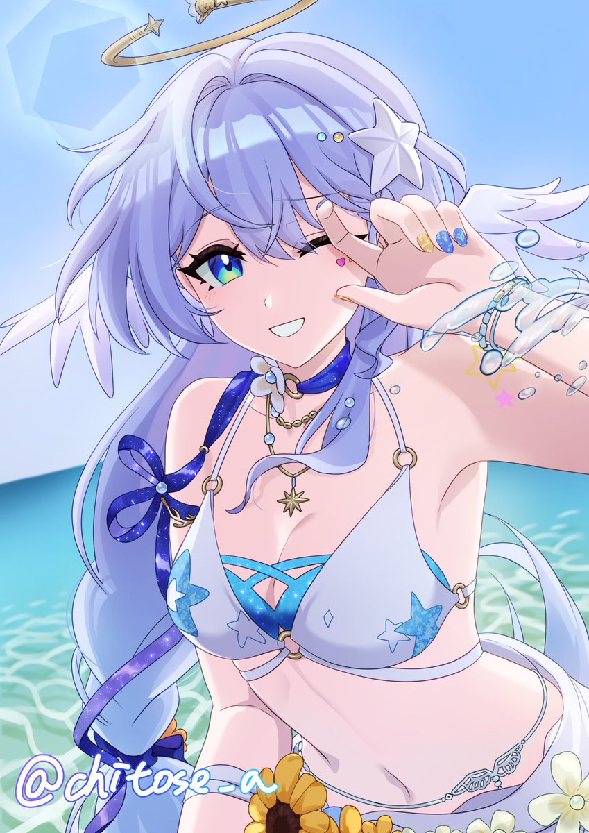 chitose_a's tweet photo. 水着ロビン🩷⭐️
#HonkaiStarRail #Robin https://t.co/cU0G1uY2IP